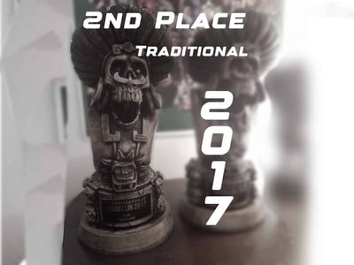 Second place award in a tattoo event 2017.