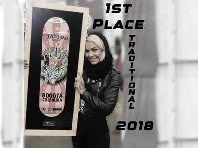 First place in a tattoo event in 2018.