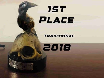 First place award from a tattoo event in 2018.