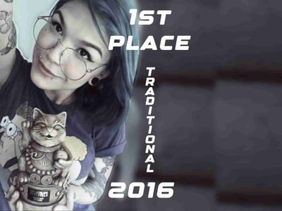 First place award in a tattoo event in 2016.